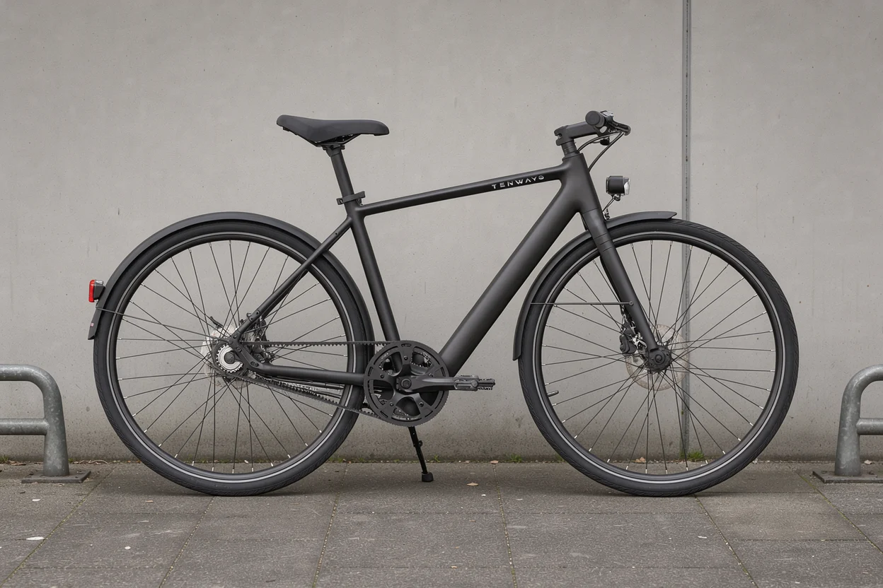 Tenways CGO600 bij een fietsenstalling