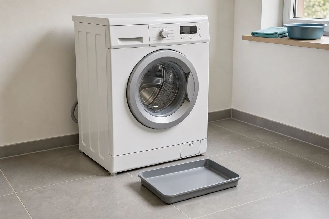 Filterklepje onder aan een wasmachine