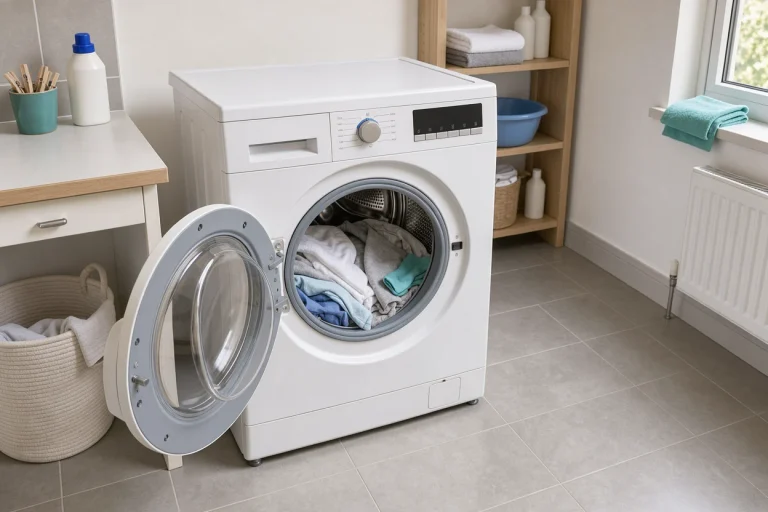Wasmachine met katoenen was