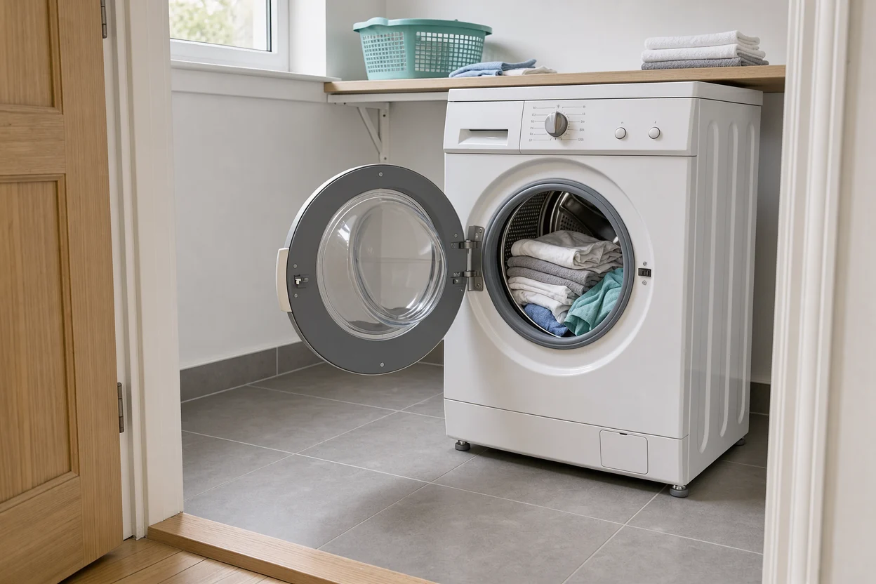Wasmachine met katoenen was
