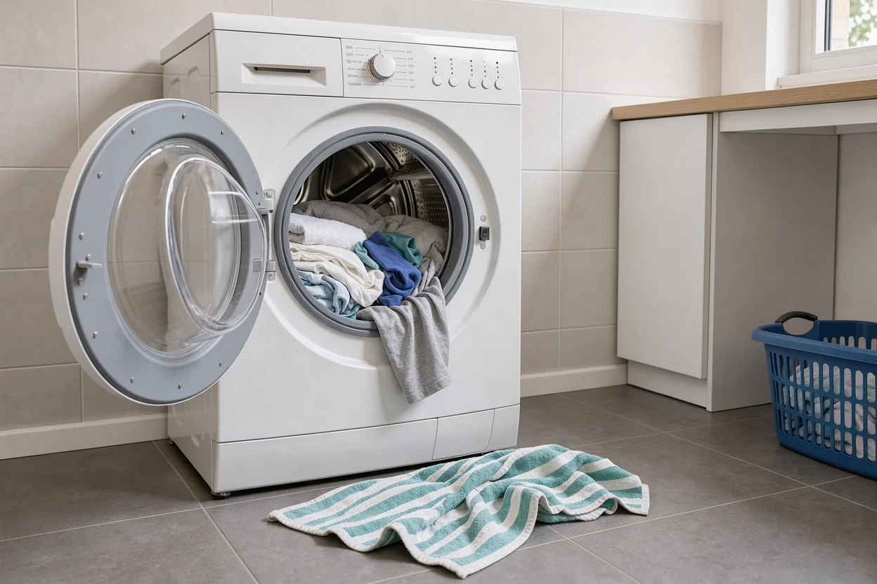 Wasmachine met katoenen was