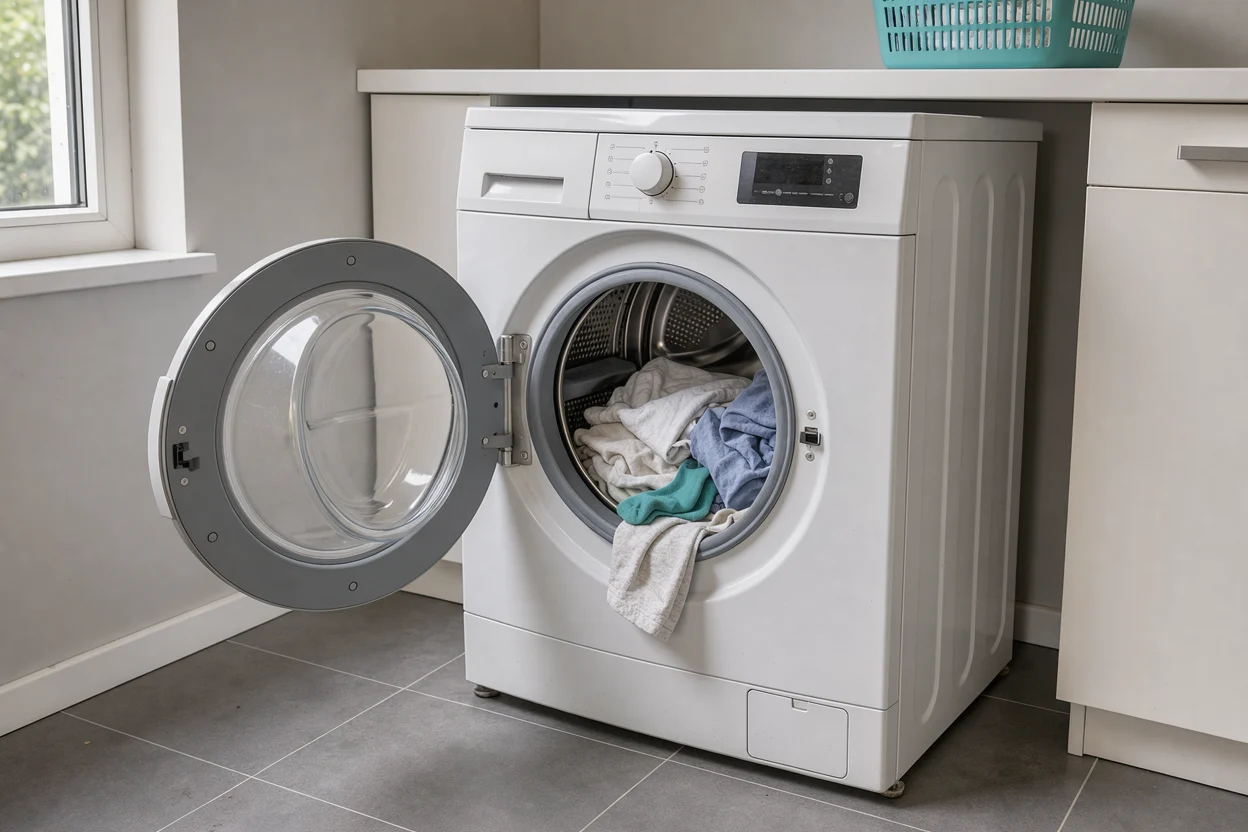 Wasmachine met katoenen was