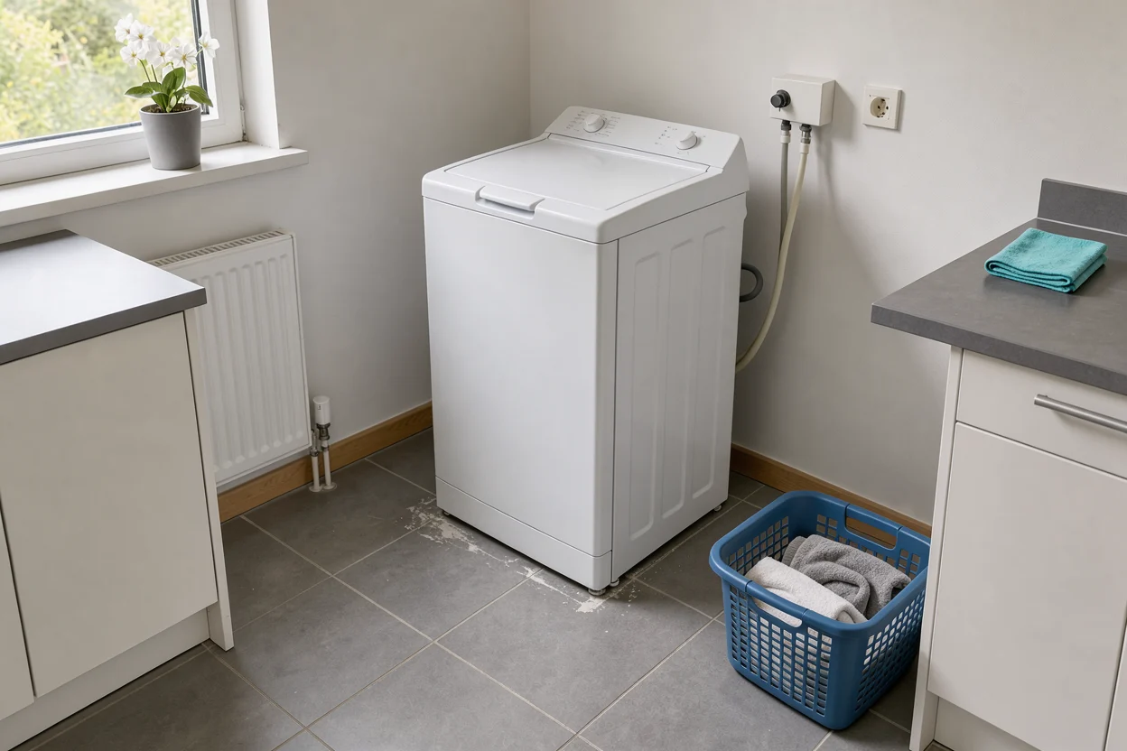 Wasmachine in een smalle nis