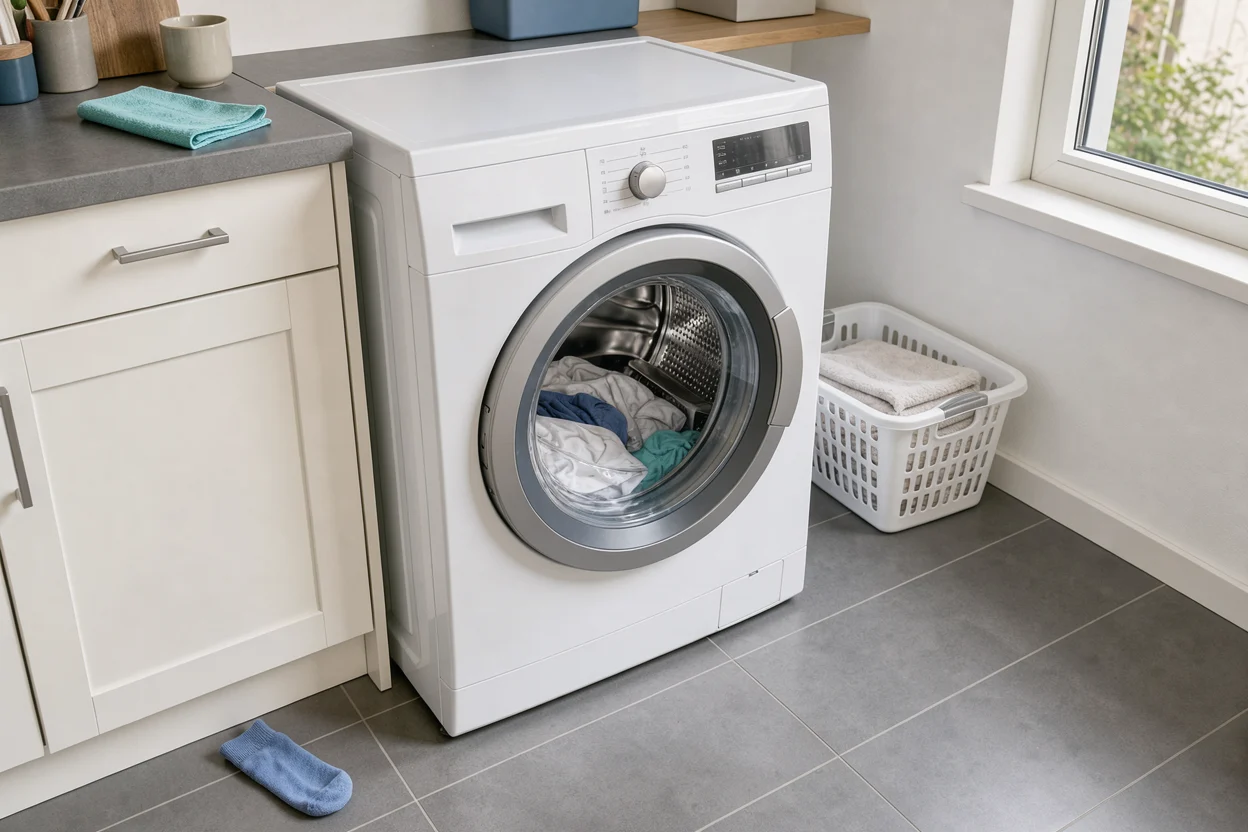 Natte was in een gesloten wasmachine