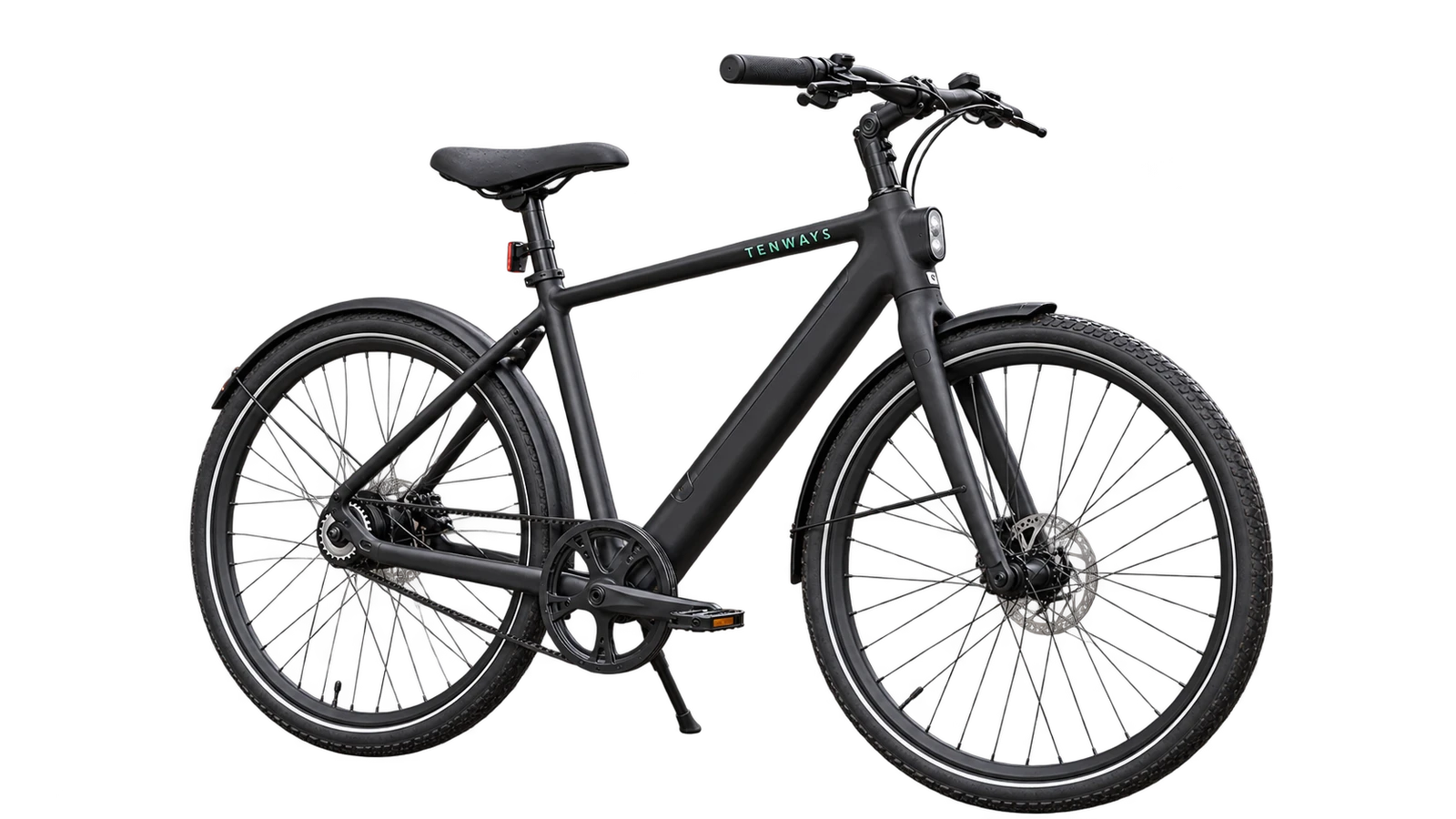 Tenways CGO600 e-bike zonder achtergrond; de accu is in het frame geïntegreerd
